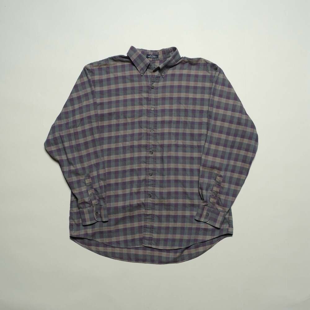 Vintage Burberrys of London Men's Long Sleeve Button-Down Plaid Shirt